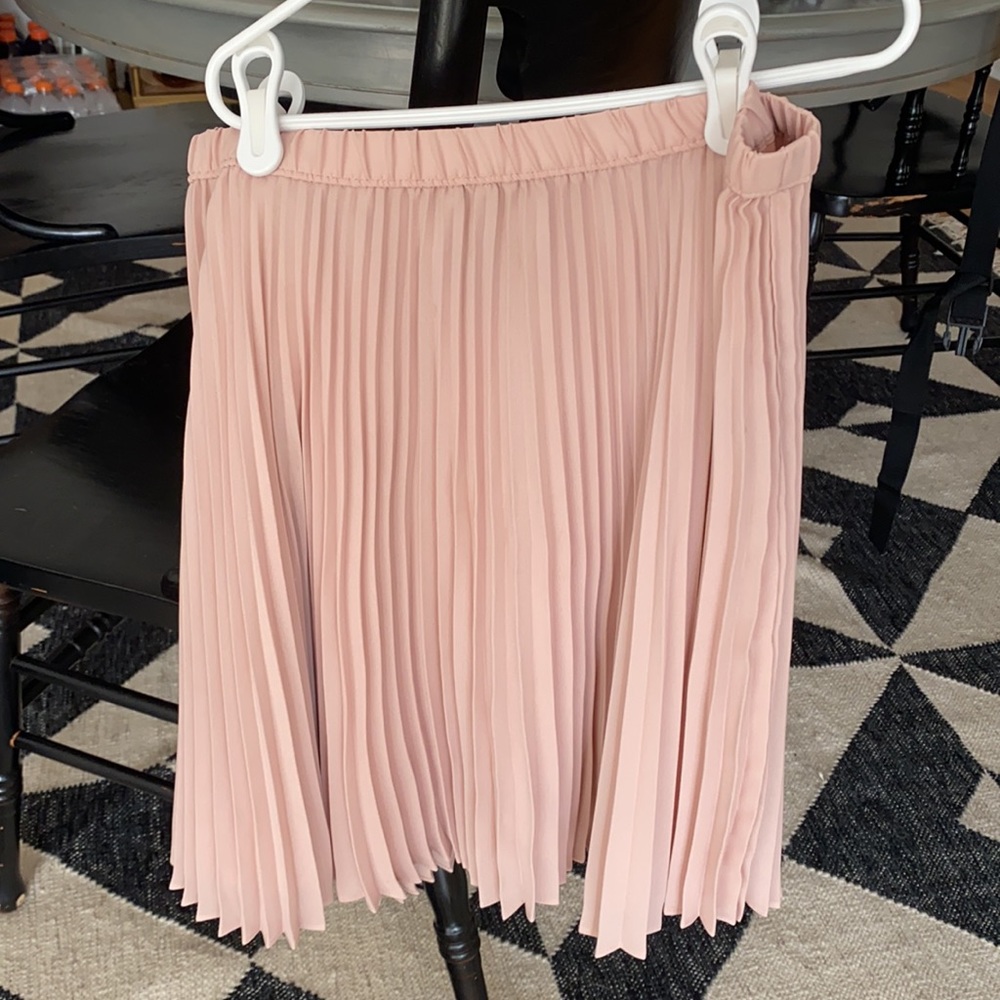 Banana Republic pleated pink skirt